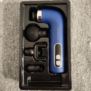 Brookstone Compact Percussion Massager‎ Cordless 4 Heads 9 Intensity Levels
